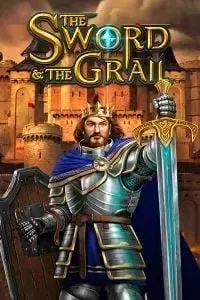 The Sword and the Grail slot featuring a king holding a glowing sword
